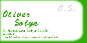 oliver solya business card